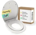 Helma Duroplast WC-Sitz FAMILY WHITE, mit Absenkautomatik und Schnellverschluss