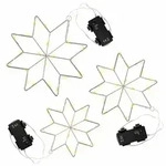 Idena Kristallsterne mit LED warmwei&szlig; Metall &Oslash;15, 17, 20cm 3 St&uuml;ck
