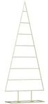 vidaXL Metall Weihnachtsbaum Gold 150 cm Pulverbeschichteter Stahl