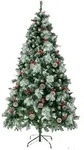 COSTWAY 180 cm LED-Kunstweihnachtsbaum, beleuchteter Weihnachtsbaum mit...