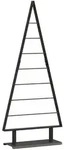 vidaXL Metall Weihnachtsbaum mit St&auml;nder Schwarz 125 cm Stahl