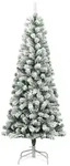 vidaXL K&uuml;nstlicher Weihnachtsbaum Klappbar Beschneit 180 cm