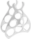 vidaXL Weinregal Silber 38 x 33 x 13 cm Aluminium