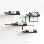 DanDiBo Weinregal Wand Metall Schwarz Wine Line Flaschenregal Flaschenst&auml;nder