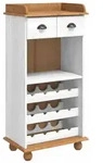 vidaXL Weinschrank ASKIM Wei&szlig; mit Honigoberfl&auml;che 57 x 37 x 114 cm