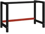 vidaXL Werkbankgestell Metall 120x57x79 cm Schwarz und Rot