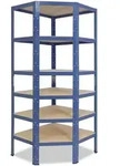 shelfplaza HOME 200x70x40 cm Eckregal in blau mit 6 B&ouml;den und 145 kg Traglast...
