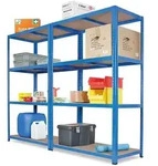 BRB Schwerlastregal/Komplettregal - Stecksystem, 2 x 4 B&ouml;den, Tragkraft je...