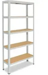 shelfplaza OFFICE 180x80x60 cm Schwerlastregal in lichtgrau mit 5 B&ouml;den und...