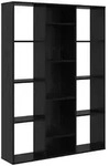 vidaXL Raumteiler Schwarz Eichen-Optik 100 x 24 x 140 cm Holzwerkstoff