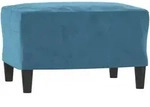vidaXL Fu&szlig;hocker Blau 60x50x41 cm Samt