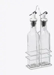 Relaxdays Essig und &Ouml;l Spender, mit Ausgie&szlig;er, 2 in 1 f&uuml;r K&uuml;che, &Ouml;lflaschen mit