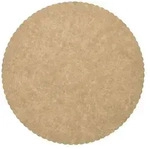 500 Tortenunterlagen, Pappe `pure` rund &Oslash; 28 cm braun mit gezacktem Rand
