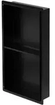 LuxeBath Doppel-Wandnische Edelstahl 30 &times; 60 &times; 10 cm Schwarz &ndash; Randlose