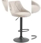 CLP Barhocker Lazio Stoff creme/schwarz