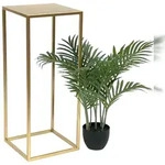 DanDiBo Blumenhocker Metall Gold Eckig 70 cm Blumenst&auml;nder Beistelltisch 96506 L