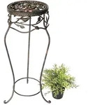 Denk Blumenhocker Metall Schwarz Rund 65 cm Blumenst&auml;nder 18215 Blumens&auml;ule Antik