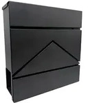 Relaxdays Briefkasten mit Zeitungsfach, HBT: 37 x 37 x 11 cm, DIN C4, wetterfest, 4