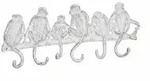 Relaxdays Garderobenleiste Affe, Gusseisen, HxBxT: 14,5 x 36,5 x 4 cm, 6