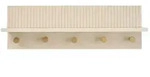 Ebuy24 Nika Wandgarderobe 5 Haken beige.