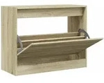 vidaXL Schuhschrank Sonoma-Eiche 80x34x63 cm Holzwerkstoff
