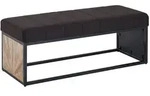 Sitzbank FineBuy Polsterbank Schwarz 105 cm Bettbank Schlafzimmer Flurbank Stoff