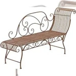 CLP Gartenbank Karma Metall HBT: 78x156x46 cm antik braun