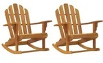vidaXL Adirondack Schaukelstuhl 2 Stk., Schaukelsessel mit Armlehnen, Gartensessel