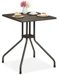 Relaxdays Gartentisch Holz-Optik, eckig, HxBxT: 75 x 61 x 61 cm, Balkontisch,