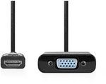 Nedis HDMI -Adapter - HDMI Stecker - VGA Buchse / 3.5 mm Buchse - Vernickelt - Gerade