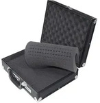 HMF 14531-02 Alu Fotokoffer, mit Rasterschaumstoff, 36,5 x 29 x 12 cm, Schwarz