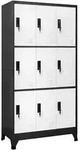 vidaXL Schlie&szlig;fachschrank Anthrazit und Wei&szlig; 90x45x180 cm Stahl