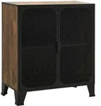 vidaXL Aufbewahrungsschrank Rustikal Braun 72x36x82 cm Metall und MDF