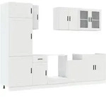 vidaXL 8-tlg. K&uuml;chenschrank-Set Porto Wei&szlig; Holzwerkstoff