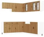 vidaXL 11-tlg. K&uuml;chenschrank-Set Porto Artisan-Eiche Holzwerkstoff