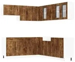vidaXL 11-tlg. K&uuml;chenschrank-Set Lucca R&auml;uchereiche Holzwerkstoff