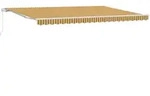 vidaXL Manuelle Einziehbare Markise Mehrfarbige Streifen 500x350 cm