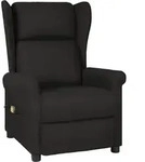 vidaXL Massagesessel Schwarz Stoff