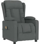 vidaXL Massagesessel Dunkelgrau Stoff