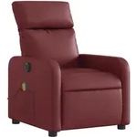 vidaXL Massagesessel Elektrisch Weinrot Kunstleder