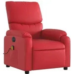 vidaXL Massagesessel Elektrisch Rot Kunstleder