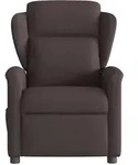 vidaXL Massagesessel Dunkelbraun Stoff