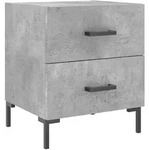 vidaXL Nachttisch Betongrau 40x35x47,5 cm Holzwerkstoff