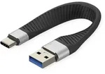 ROLINE USB 3.2 Gen 2 Silikonkabel, C-A, ST/ST, 10Gbit/s, Emark, schwarz, 11 cm