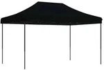 vidaXL Partyzelt Faltbar Pop-Up Schwarz 440x292x315 cm