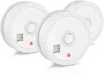 Brandson 3x Rauchmelder (Wechselbare Batterie, wiederverwendbar, Batteriewarnung,