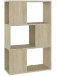 vidaXL B&uuml;cherregal Raumteiler Sonoma-Eiche 60x24x94 cm Holzwerkstoff
