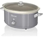SWAN SF17031GRNEU Retro Slow Cooker 6,5L, Antihaft-Keramisches PFOA- und PTFE-freies,