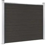 vidaXL Zaunelement WPC 180x146 cm Schwarz