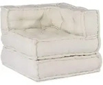 vidaXL Modulares Sofaelement Creme 70x70x54 cm Stoff